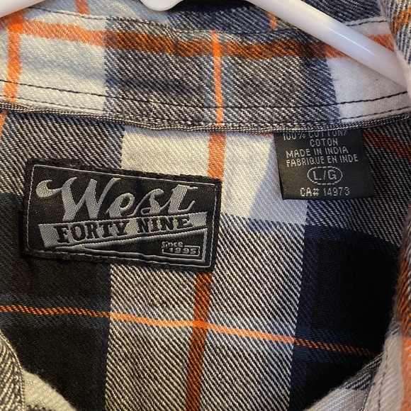 West 49 Long Sleeve Flannel Shirt - Size L - Picture 4 of 4